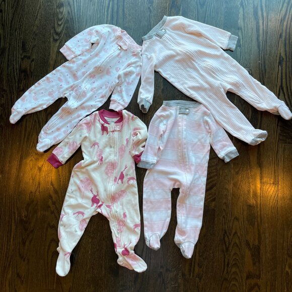 FAVORITE! Burt's Bees Baby 6-9 month footies - BUNDLE OF 12! - Picture 6 of 10